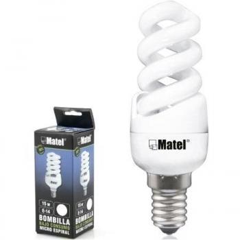 Bombilla E14 Matel Espiral LED 11W, Temperatura 6400K