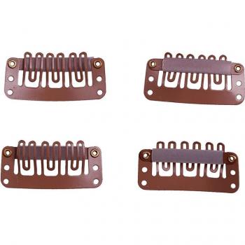 Clips de Pelo U 3.2 cm (100 Uds) con 6 Dientes para Pelucas y Extensiones