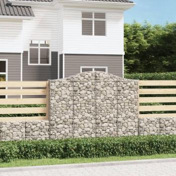 Murs de Gabion Arqués 200x30x160 cm – kit de 2 pièces en acier galvanisé