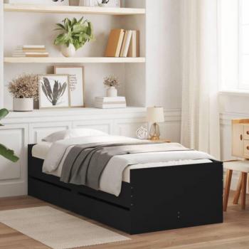 AVIMAC Multifunktionsbett Schwarz 75x190 cm