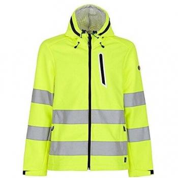 Giacca softshell Diadora Utility, Giallo Fluorescente, Certificata ISO 20471:2013, Livello 3