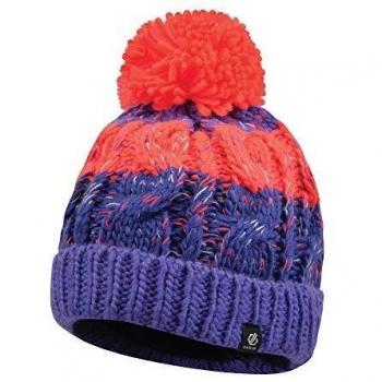 Dare 2b Convince Violett Bobble-Beanie mit dicker Kabeleinlage und Fleece‑Auskleidung – 3–6 Jahre