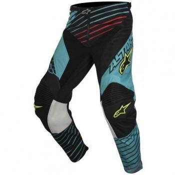 Pantalones de motocross Alpinestars 2017 Racer Braap Teal Negro Amarillo Fluorescente