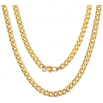 Chaîne Maille Gourmette 4MM Ton 18K