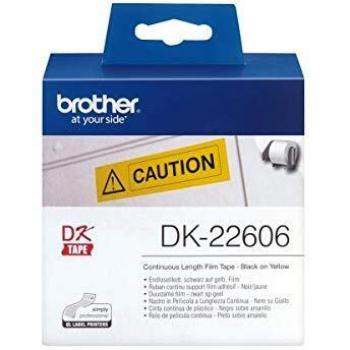 Etiquetas para Impresora Brother DK22606 Amarillo Negro