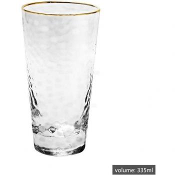 Gold-rimmed Whiskey and Wine Glass