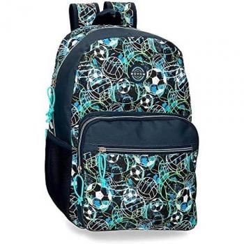 Movom Mochila Escolar Adaptable a Carro Balls Azul 32x42x16 cms Poliéster 21,5L