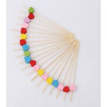 100 Stuks Wegwerp Bamboe Toppers voor Cupcakes