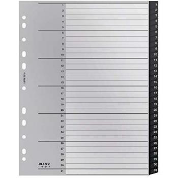 Tabblad Leitz Recycle A4 11-gaats 1-31 extra breed PP