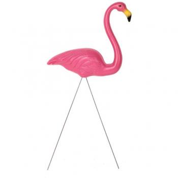 Figurines en plastique flamant rose pour décoration extérieure, 2 pcs