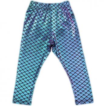 Baby Girls Skinny Shiny Leggings, Fish Scale Design 0-5Y