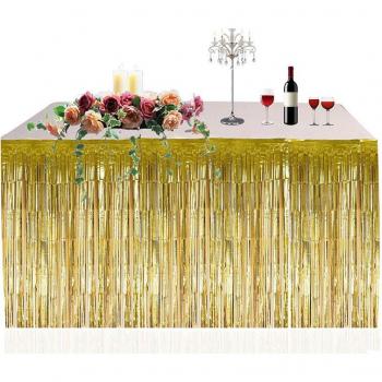 Drapado de Mesa Papel y Flecos