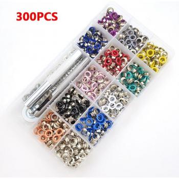 Metal Grommet Rings with Punch Tool