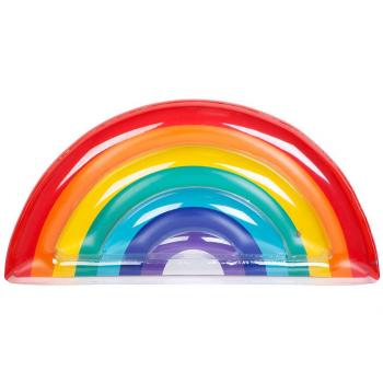 Sunny Life Aufblasbarer Regenbogen-Relaxer – Luxe Float 89 x177 x18 cm