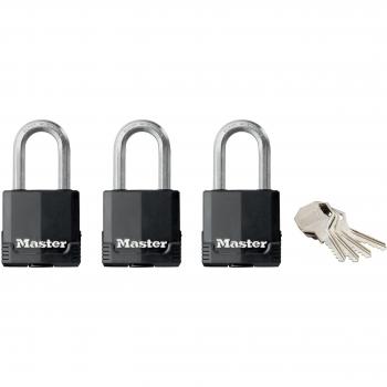 MASTER LOCK M115EURTRILF – Lot de 3 Cadenas Extérieurs – Anse M – Hautes Performances
