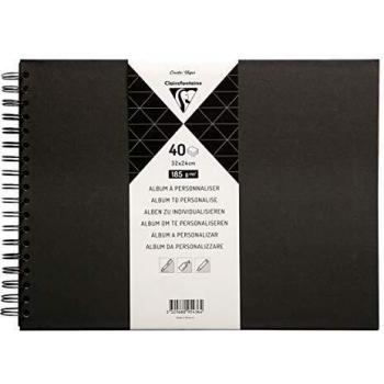 Album à spirales 32x24 cm 'Clairefontaine' Noir