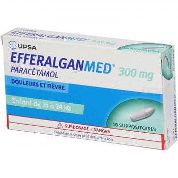 Suppositoires Dafalgan 300 mg – 10 pièces