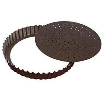 Moule à tarte tourtière perforée cannelée antiadhérent 20 cm