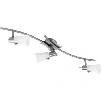EGLO LED-Stahldecke Spot – satiniert, Glasabdeckung, ohne Leuchte, IP20