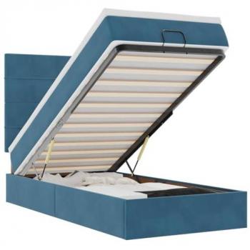 Cama Otomana Vidaxl – Terciopelo Azul Oscuro y Estructura Sólida