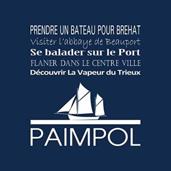 Peinture sur Toile Paimpol Navy 30x30 cm – Cadre Bois FSC