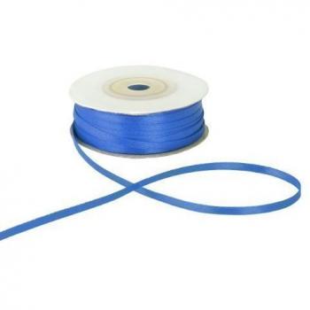 Dual‑Side Blue Satin Ribbon – 3 mm wide, 40 m length
