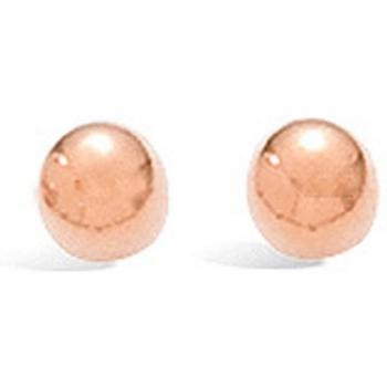 Gold Plated 4 mm Rose 'Billes' Earrings by Les Trésors De Lily