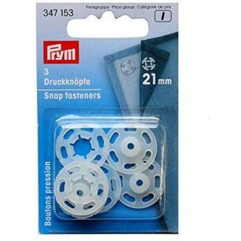 Bouton pression transparent Prym 21 mm