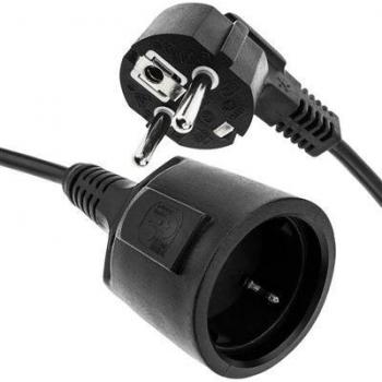 Black 3m Schuko Extension Cable by Bematik