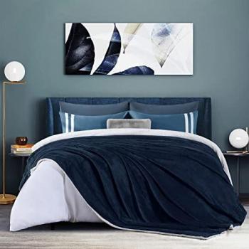 Couvre-lit Chaud Peluche Couleur Marine