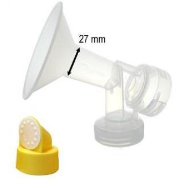 Maymom Breast Shield with Valve and Membrane for Medela Breast Pumps (27 mm, Large)