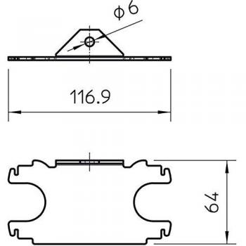 Montante Passaggi Cavi OBO Bettermann 11.69 cm