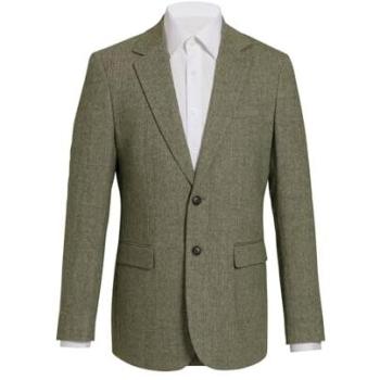 42R Light Green Herringbone Tweed Blazer – Dobell Men’s