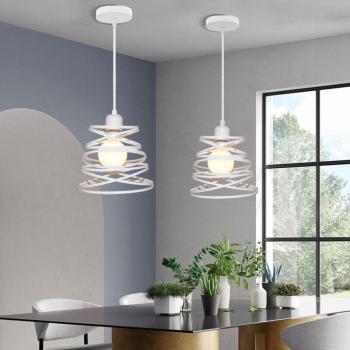 Modern Dual Spring Hanging Lamp – Axhup Metal Chandelier