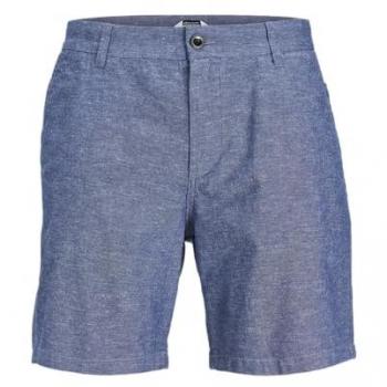 Short coupe classique homme bleu denim en coton Caleb