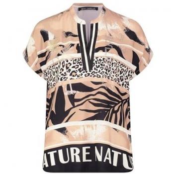 Betty Barclay Camicia Donna Chic in Beige, Nero e Bianco