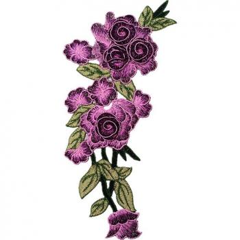 Rose Blume Stickerei Patch NäHenne Applikation Handwerk Aufkleber für Kleidungszubehör