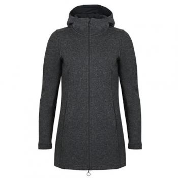 Elkline Women’s Together Strickfleece Jacke – Kapuzendetail, Größe 38, Grau/Schwarz