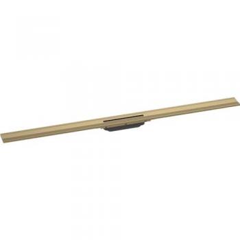 Hansgrohe RainDrain Flex Duschrinne 120 cm, Fertigset, Wandmontage, brushed bronze