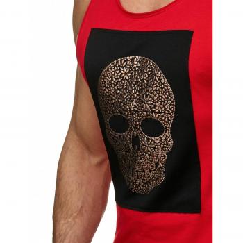 Red Bridge Herren T-Shirt “Skull Couture” 3D-Print in Rot, L