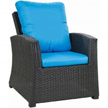 Coussin de Chaise Extérieure en Résine – Duo 56x52x7 cm & 56x50 cm – Bleu
