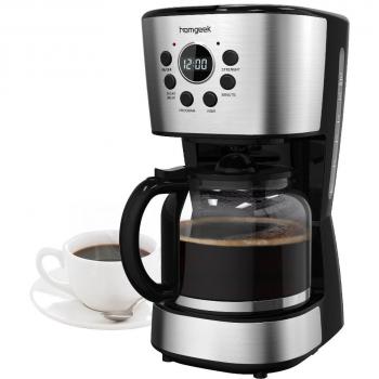 Homgeek 12 Tazze Espresso con Bicchiere di Vetro e Spegnimento Automatico