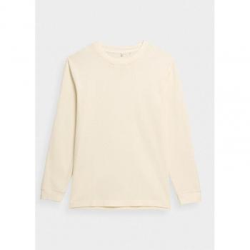 Outhorn Langarm-T-Shirt OTHAW23TLONM183 Écru Regular Fit
