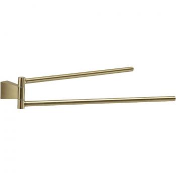 Toallero de barra doble giratorio Tonale Gedy, modelo GEDY TN238800000, acabado en oro mate