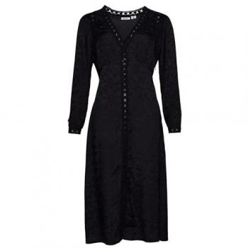 Superdry Robe Midi Femme à Manches Longues Noir 2XS
