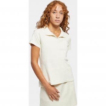 Urban Classics Damen Polo T-Shirt aus Handtuchmaterial