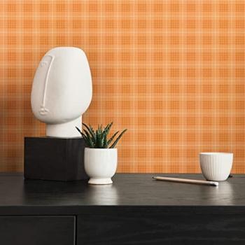 Papier Peint Orange Effet Tissu
