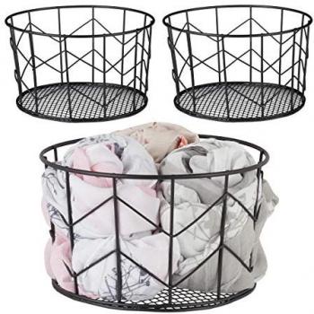 Elegant Black Wire Mesh Fruit Holders – 3 Piece Set