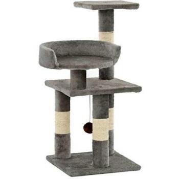 Cat Tree 65 cm Grey with Sisal Scratching Posts