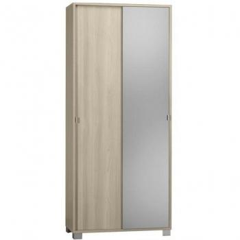 Armario Multiuso con Espejo y Dos Puertas Correderas 82x41x190 cm
